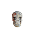 2.2" Blue Flower Agate Crystal Skull Carving - Unique Piece #BF16