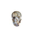 2.2" Blue Flower Agate Crystal Skull Carving - Unique Piece #BF19