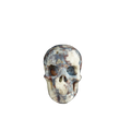 2.2" Blue Flower Agate Crystal Skull Carving - Unique Piece #BF20
