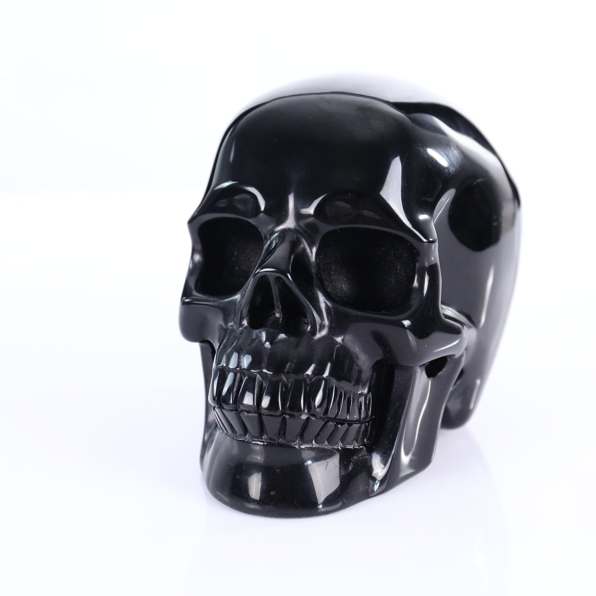 2.2" Black Obsidian Crystal Skull Carving - Unique Piece #BO02
