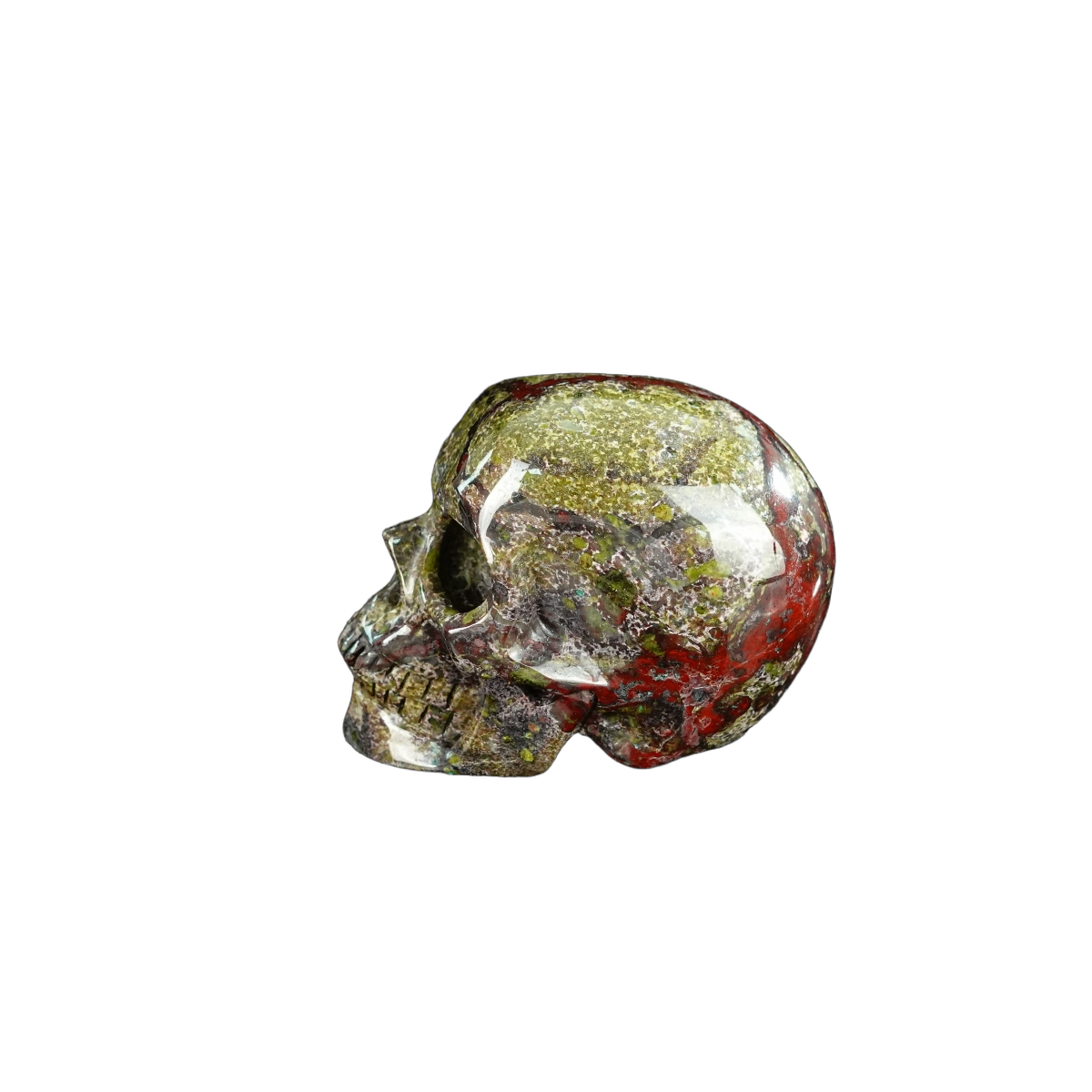 2.2" Dragon Blood Jasper Crystal Skull Carving - Hand Carved Decor