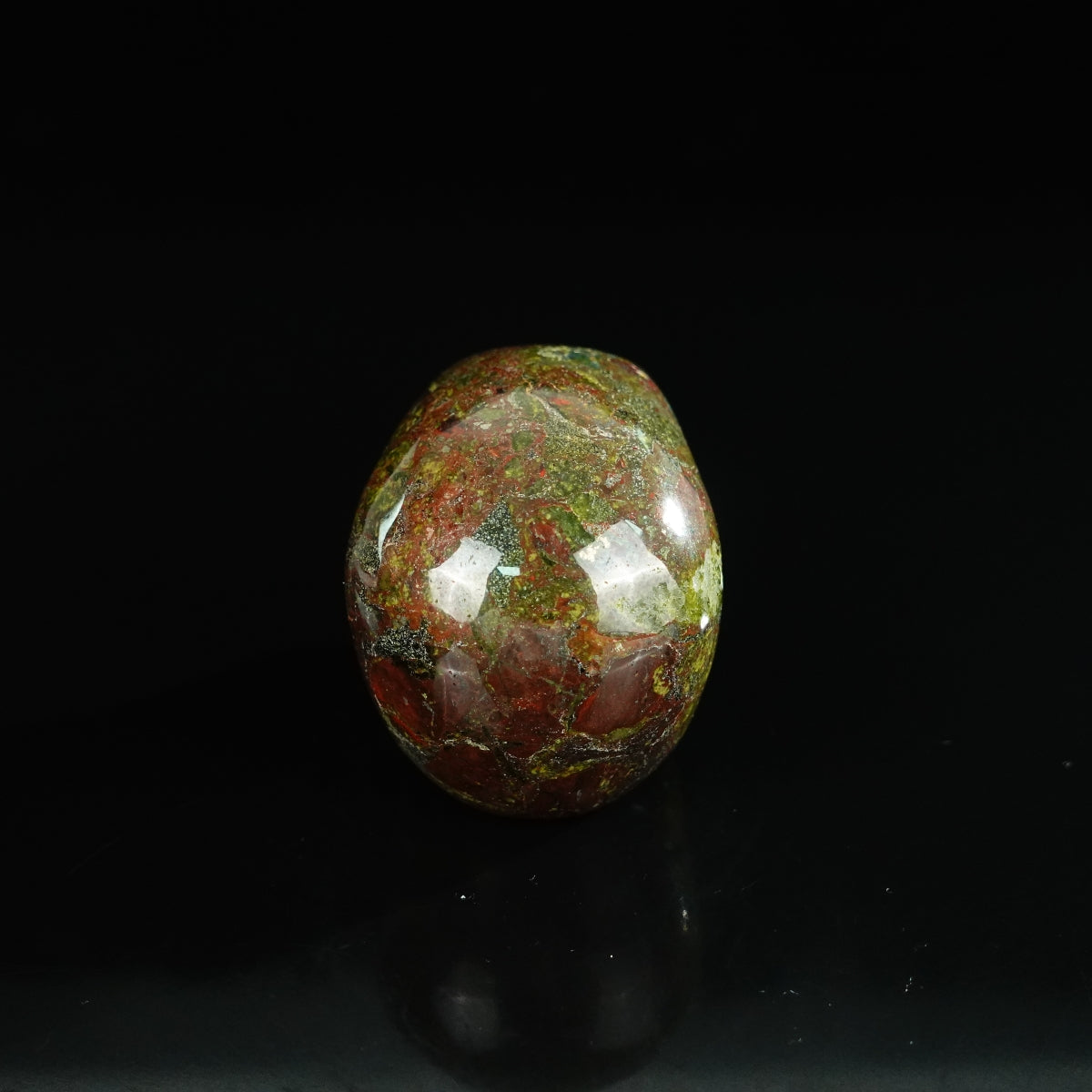 2.2" Dragon Blood Jasper Crystal Skull Carving - Unique Piece #DB02