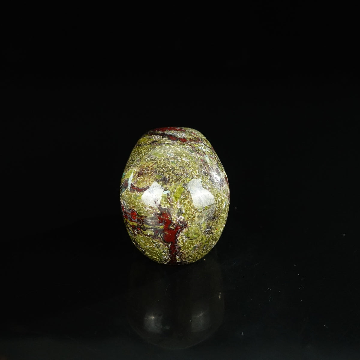 2.2" Dragon Blood Jasper Crystal Skull Carving - Unique Piece #DB08