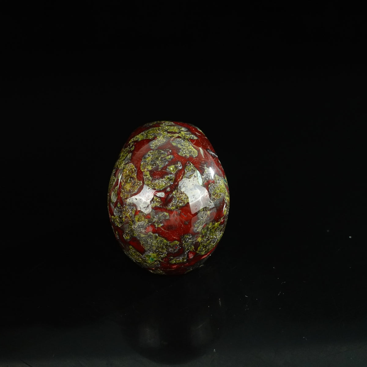 2.2" Dragon Blood Jasper Crystal Skull Carving - Unique Piece #DB09