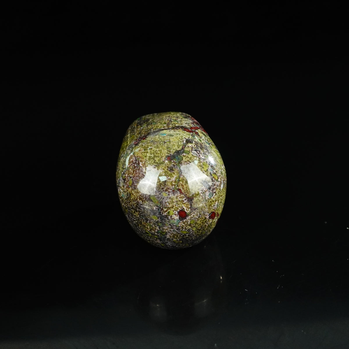 2.2" Dragon Blood Jasper Crystal Skull Carving - Unique Piece #DB10
