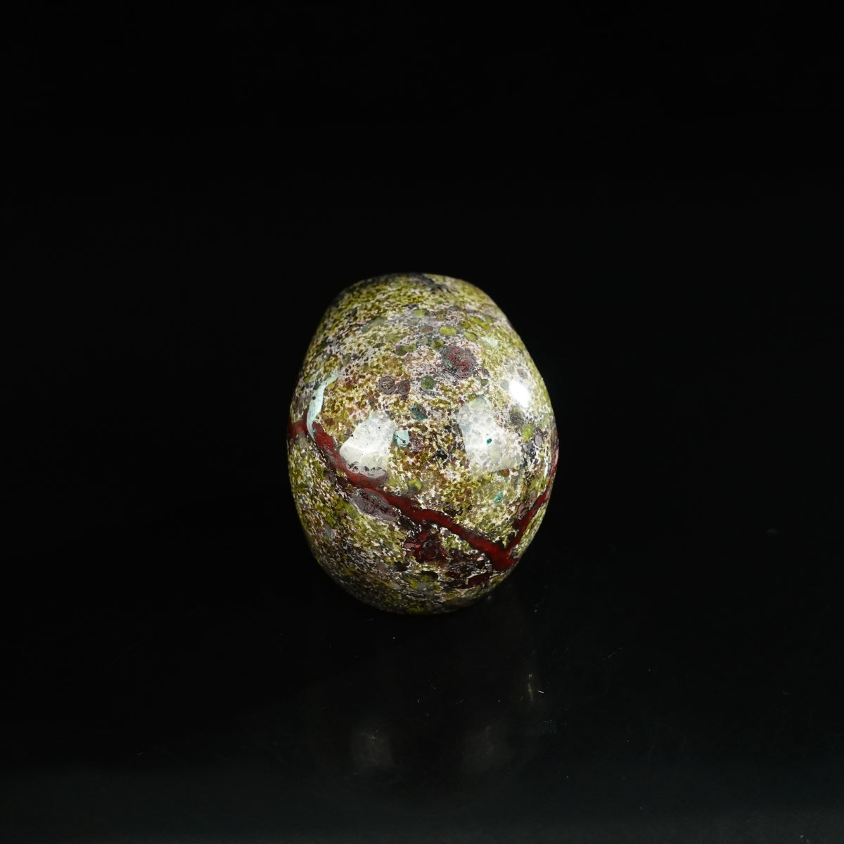 2.2" Dragon Blood Jasper Crystal Skull Carving - Unique Piece #DB11