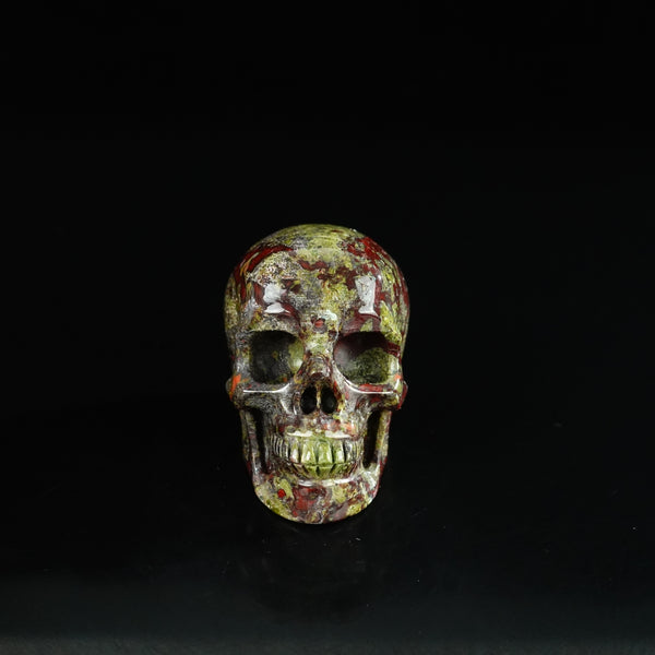 2.2" Dragon Blood Jasper Crystal Skull Carving - Unique Piece #DB12