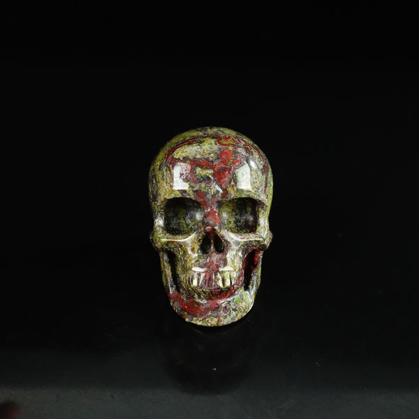 2.2" Dragon Blood Jasper Crystal Skull Carving - Unique Piece #DB13