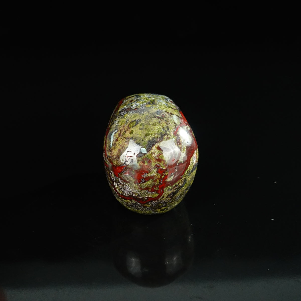 2.2" Dragon Blood Jasper Crystal Skull Carving - Unique Piece #DB15