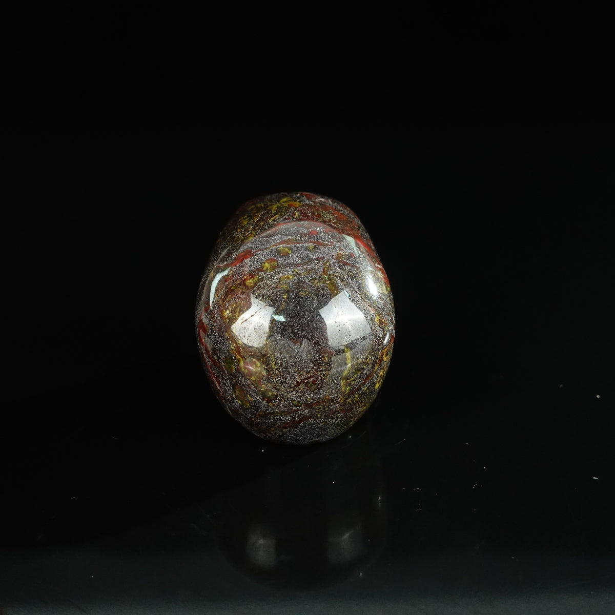 2.2" Dragon Blood Jasper Crystal Skull Carving - Unique Piece #DB19