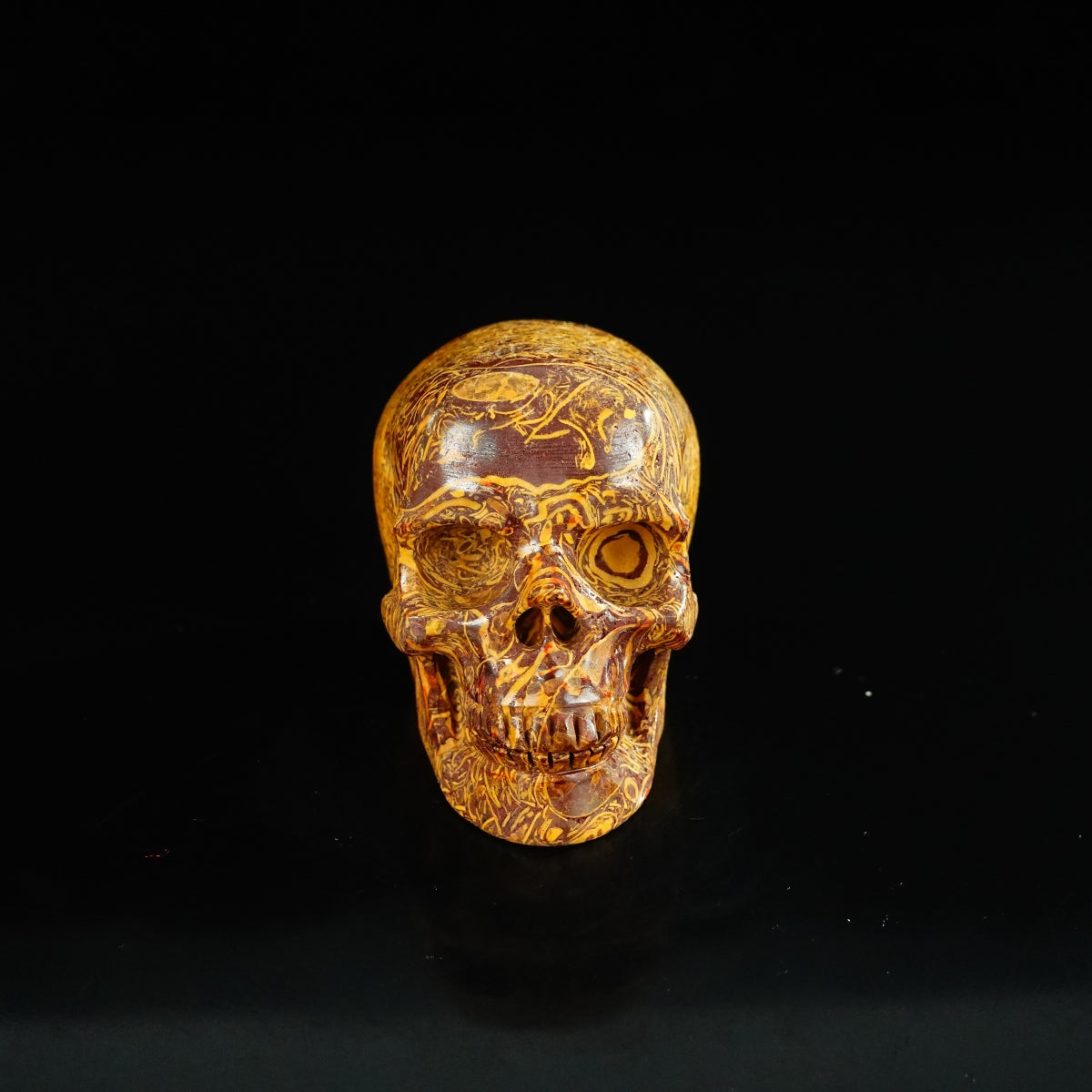 2.2" Elephant Skin Jasper Crystal Skull Carving - Unique Piece #ES01