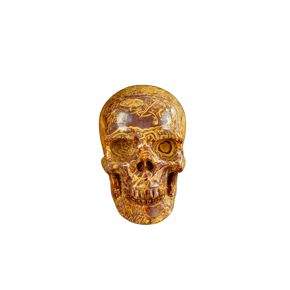 2.2" Elephant Skin Jasper Crystal Skull Carving - Hand Carved Decor