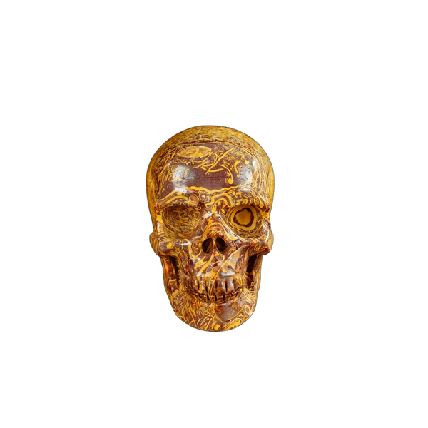 2.2" Elephant Skin Jasper Crystal Skull Carving - Hand Carved Decor