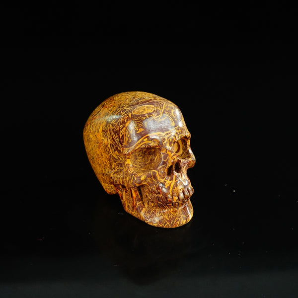 2.2" Elephant Skin Jasper Crystal Skull Carving - Unique Piece #ES01 - alternate view
