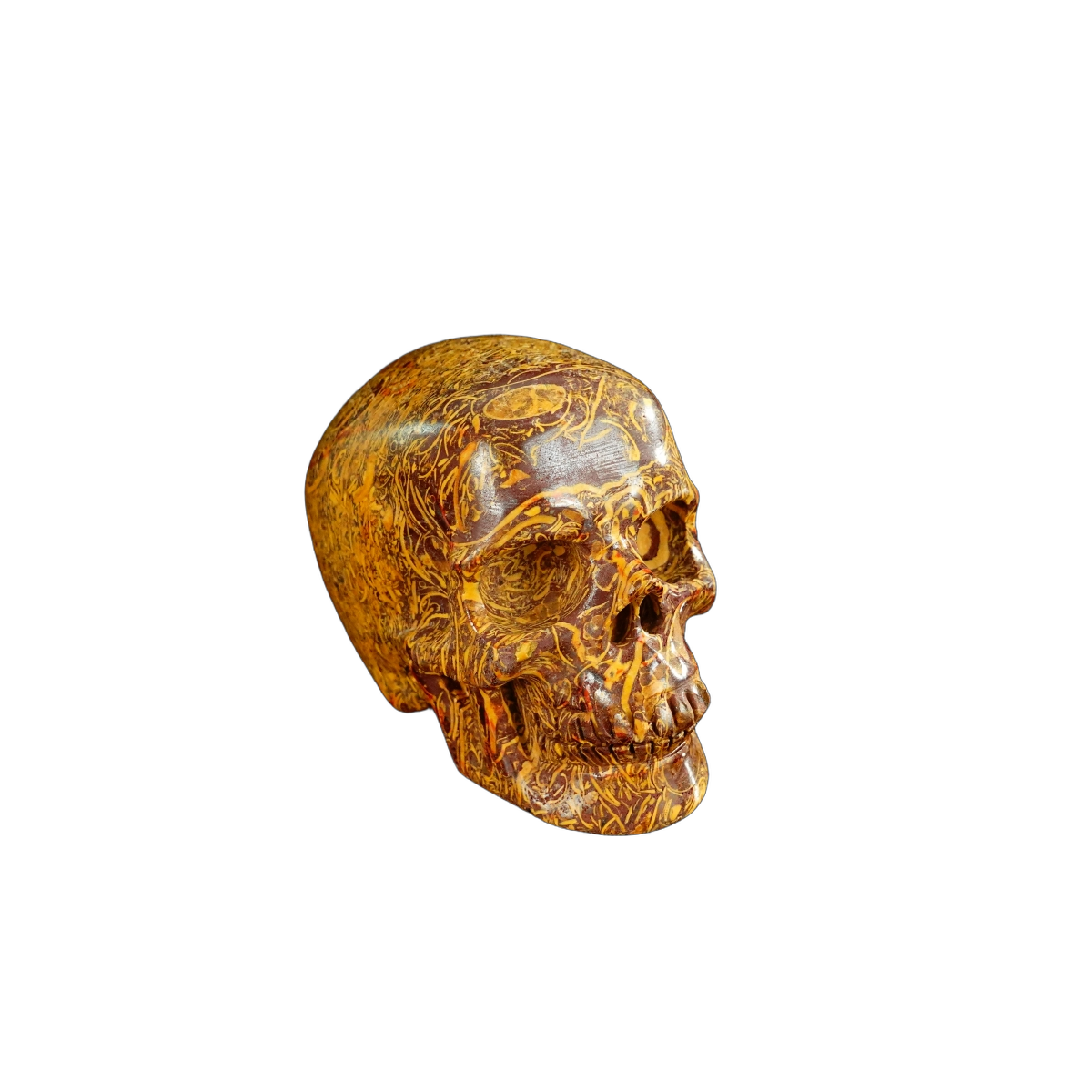 2.2" Elephant Skin Jasper Crystal Skull Carving - Hand Carved Decor