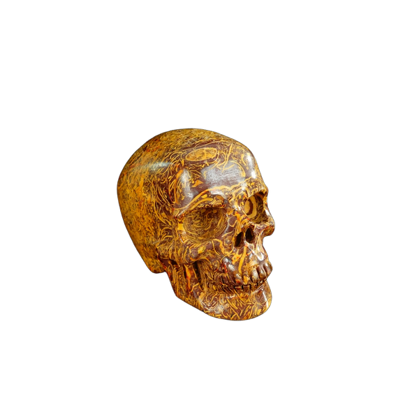 2.2" Elephant Skin Jasper Crystal Skull Carving - Hand Carved Decor - alternate view