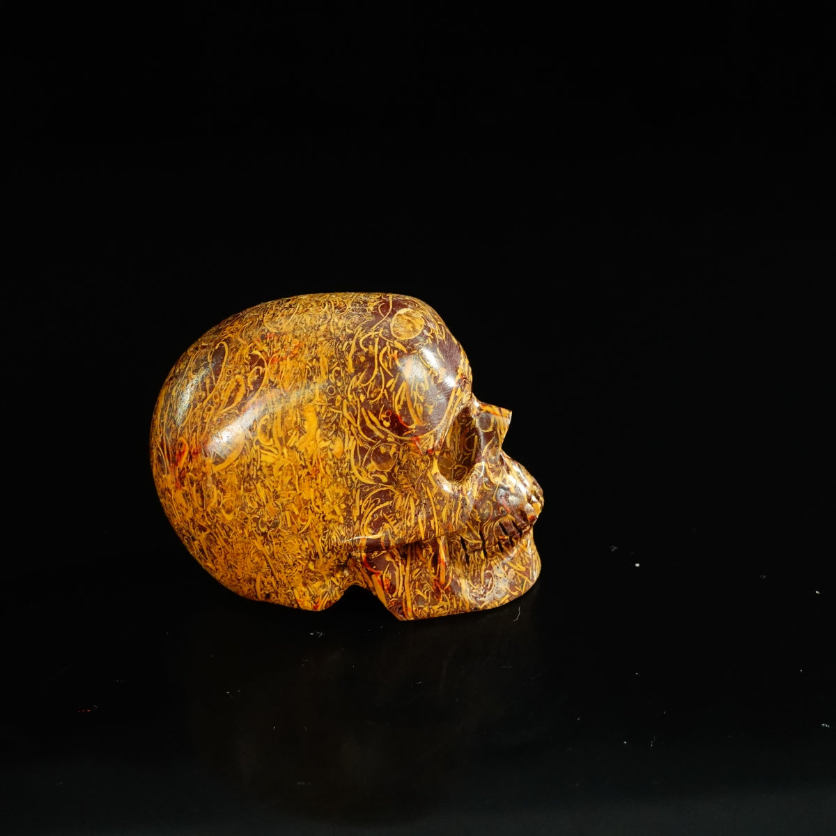 2.2" Elephant Skin Jasper Crystal Skull Carving - Unique Piece #ES01