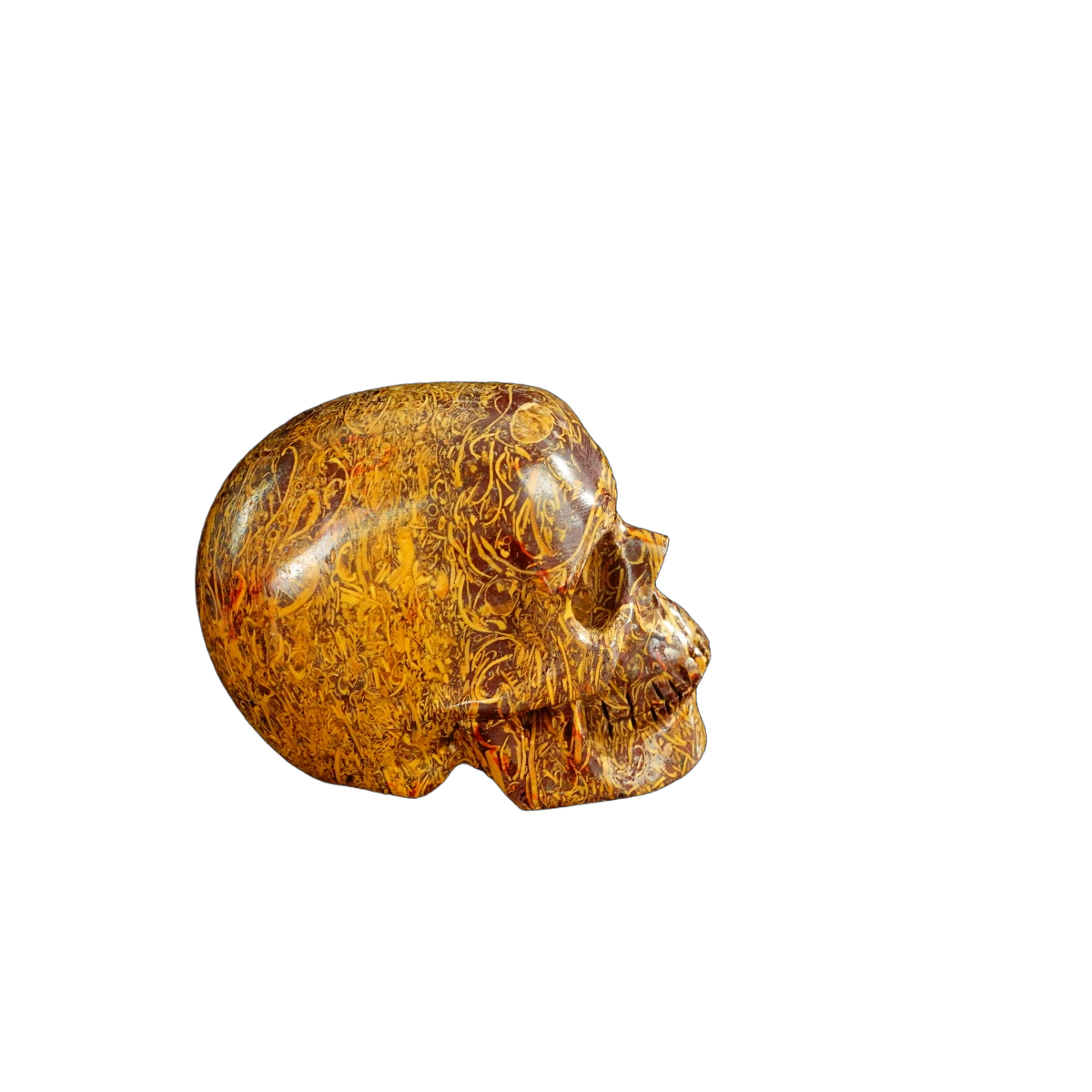 2.2" Elephant Skin Jasper Crystal Skull Carving - Hand Carved Decor