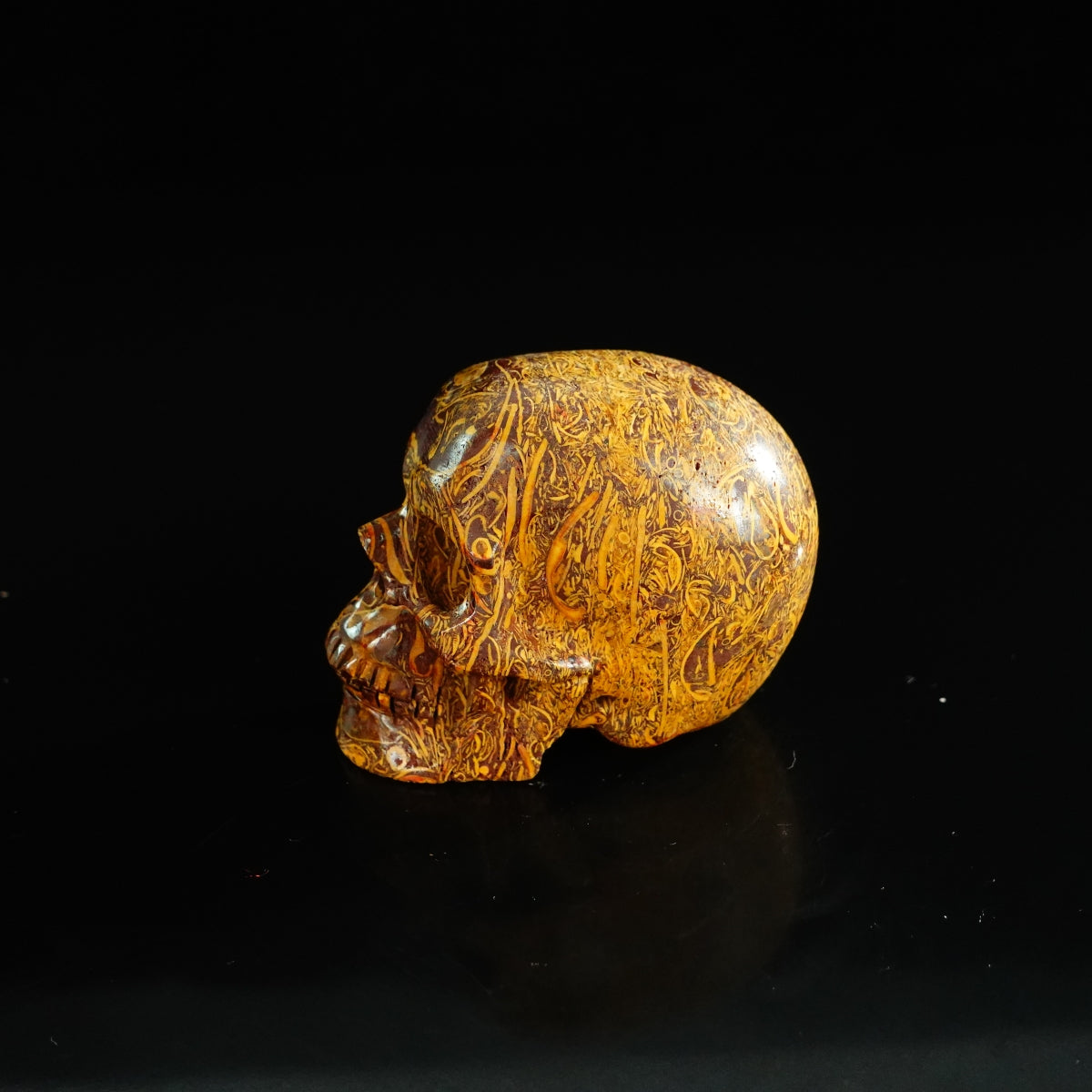 2.2" Elephant Skin Jasper Crystal Skull Carving - Unique Piece #ES01
