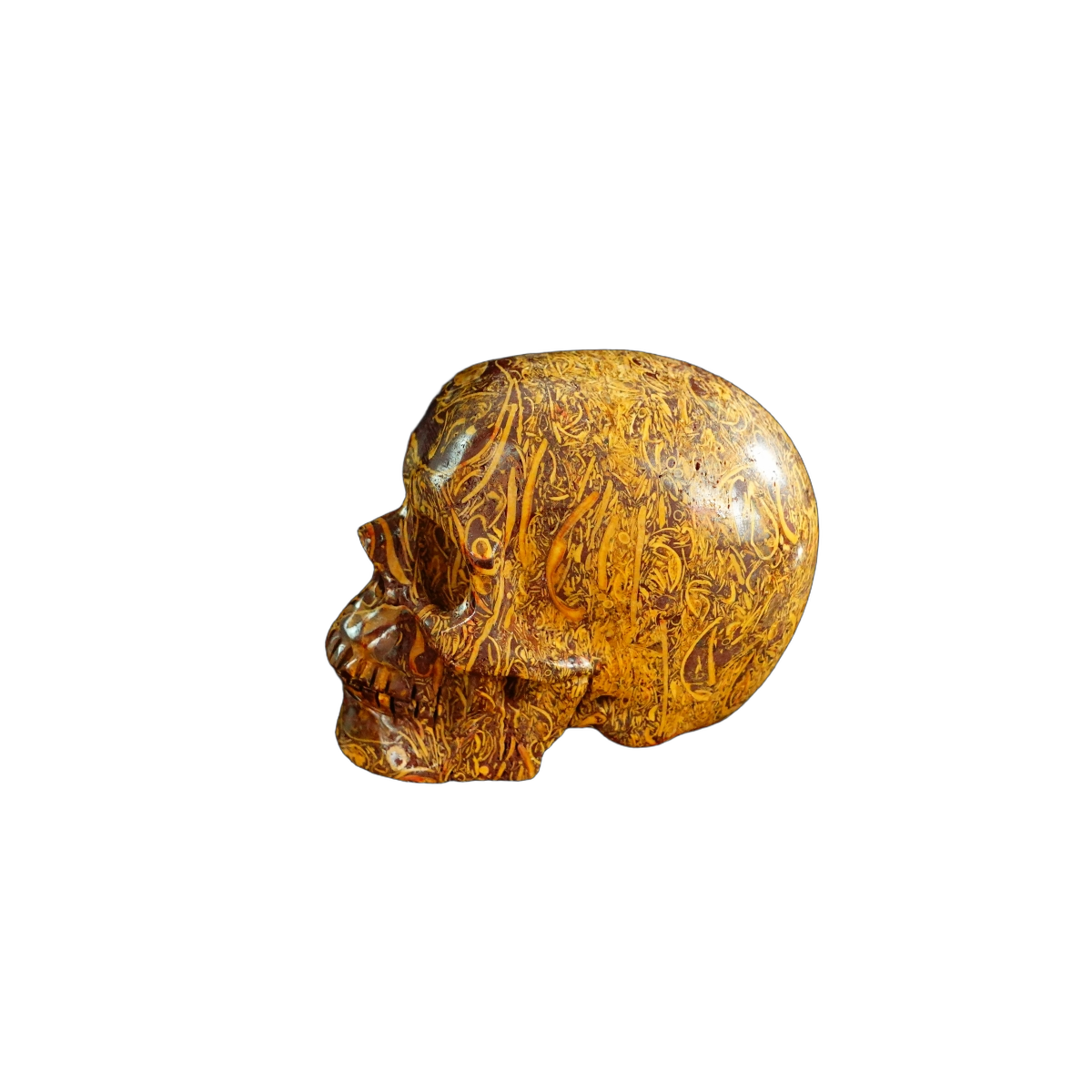 2.2" Elephant Skin Jasper Crystal Skull Carving - Hand Carved Decor