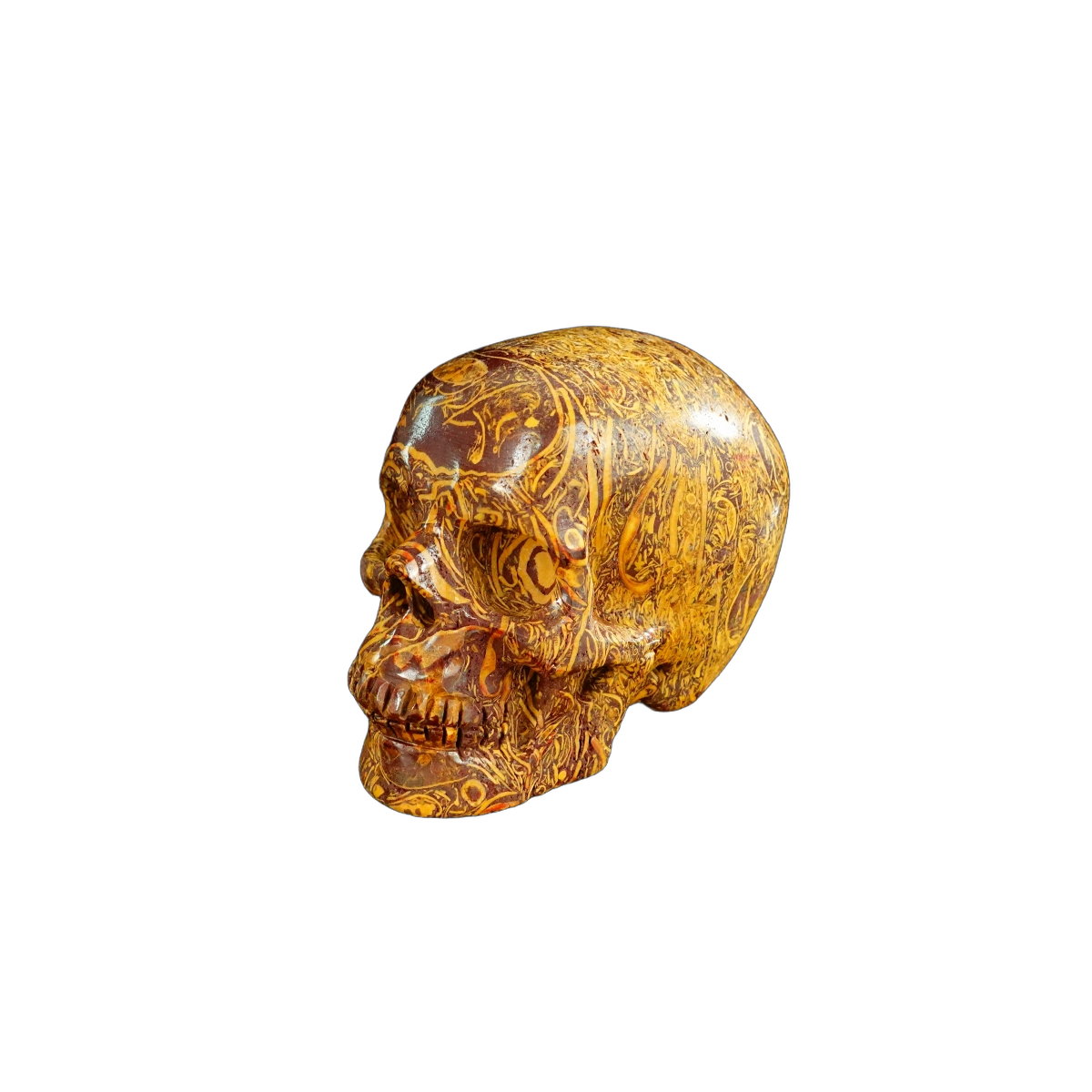 2.2" Elephant Skin Jasper Crystal Skull Carving - Hand Carved Decor