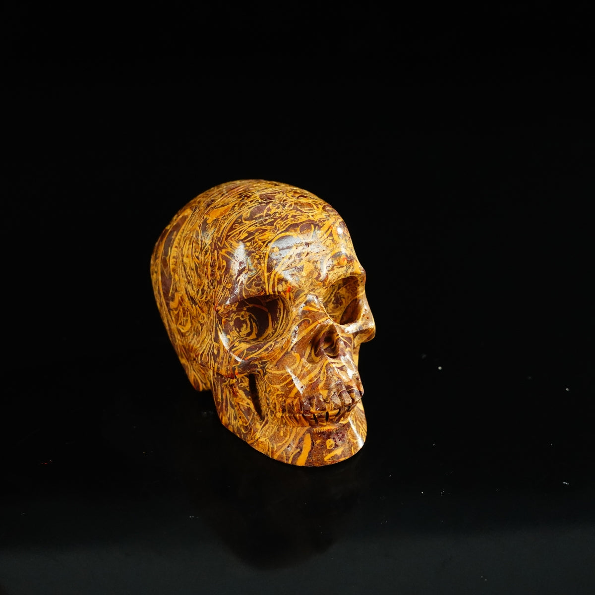 2.2" Elephant Skin Jasper Crystal Skull Carving - Unique Piece #ES02