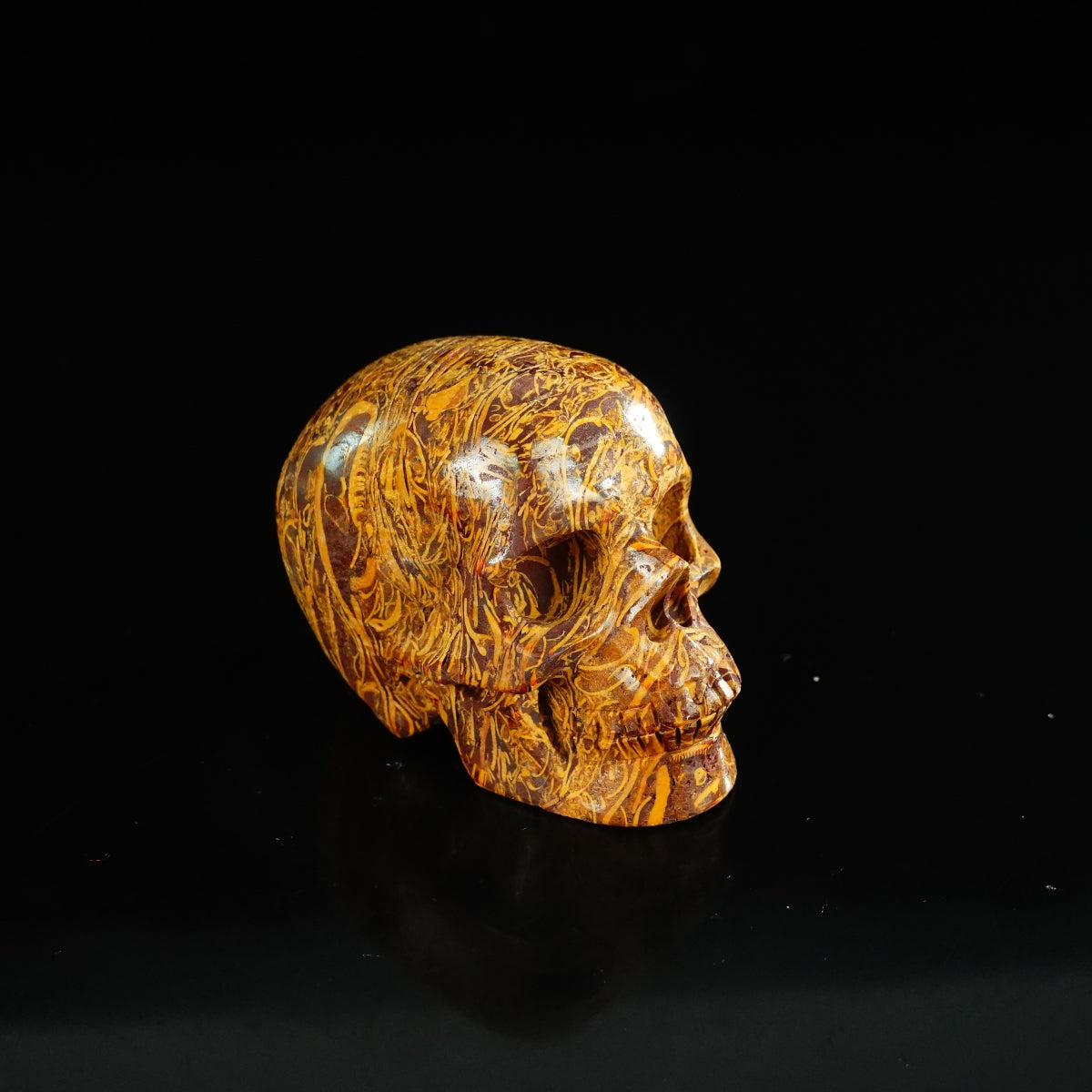 2.2" Elephant Skin Jasper Crystal Skull Carving - Unique Piece #ES02