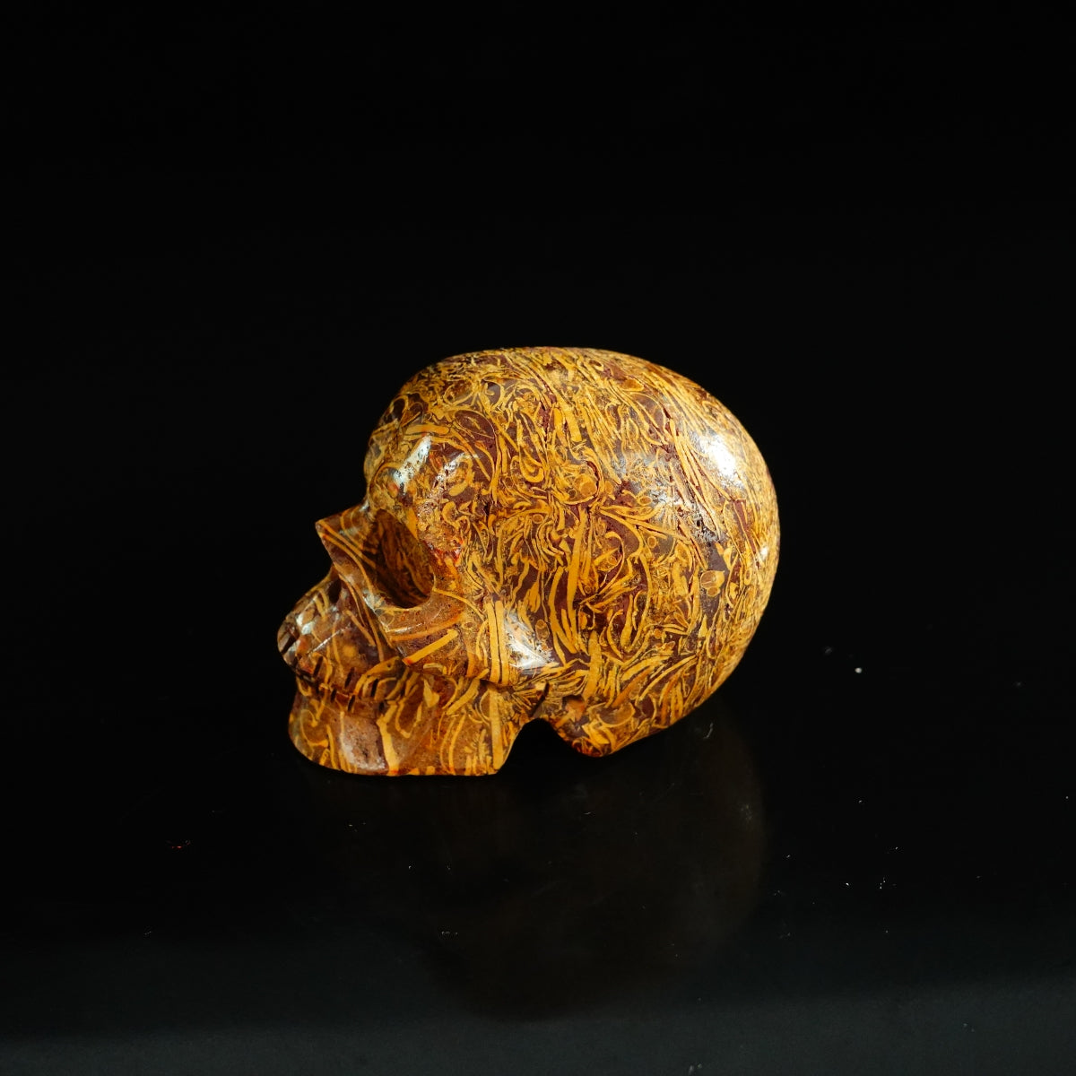 2.2" Elephant Skin Jasper Crystal Skull Carving - Unique Piece #ES02