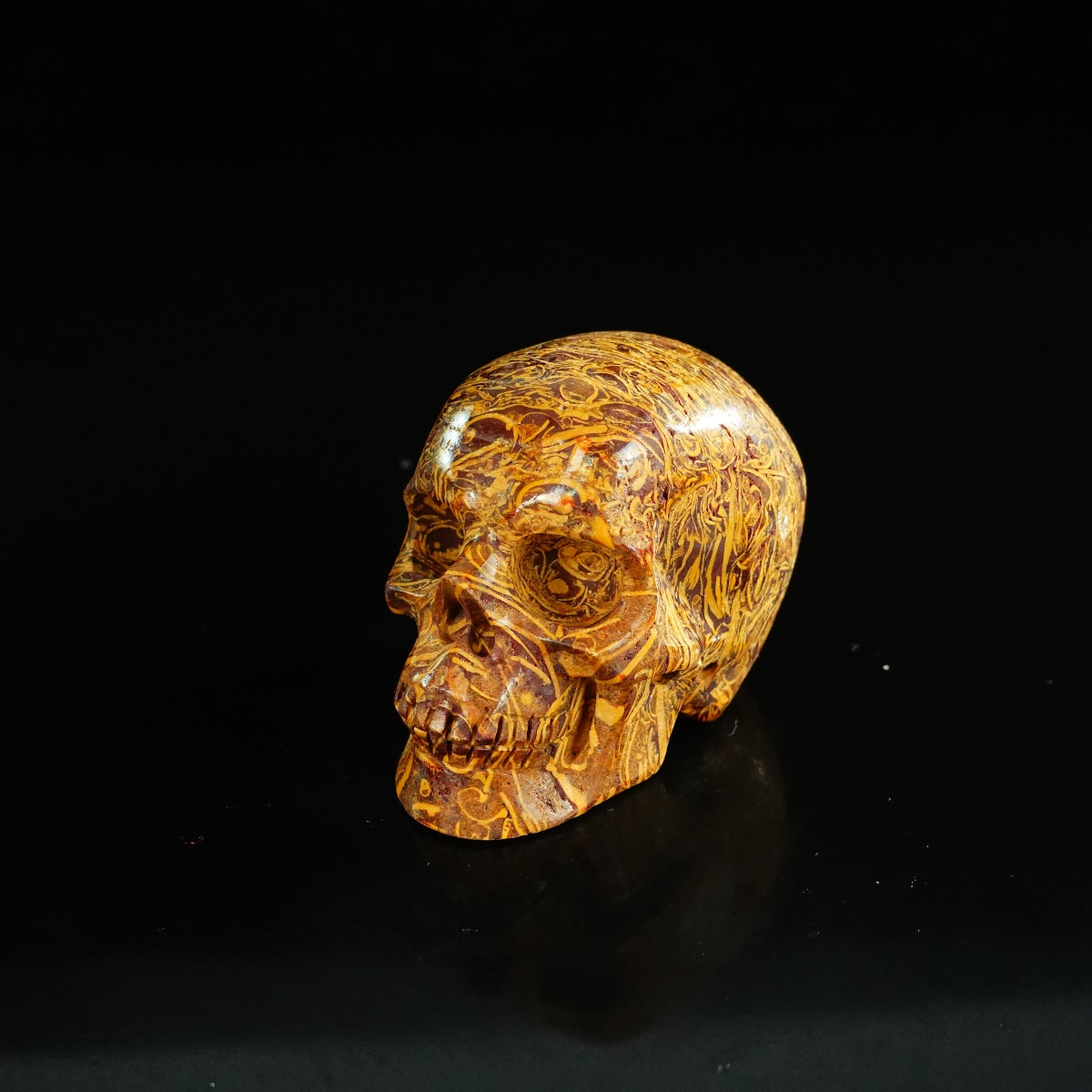2.2" Elephant Skin Jasper Crystal Skull Carving - Unique Piece #ES02