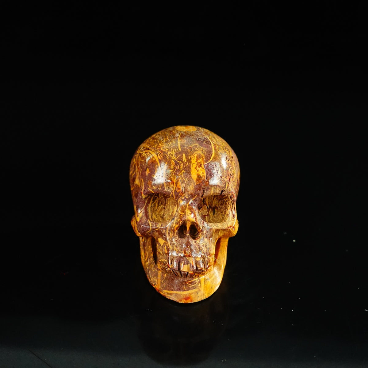 2.2" Elephant Skin Jasper Crystal Skull Carving - Unique Piece #ES03