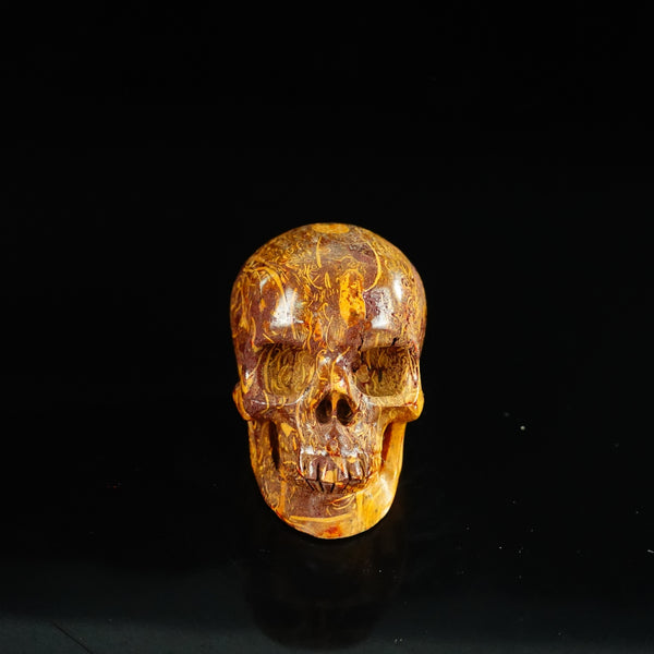 2.2" Elephant Skin Jasper Crystal Skull Carving - Unique Piece #ES03