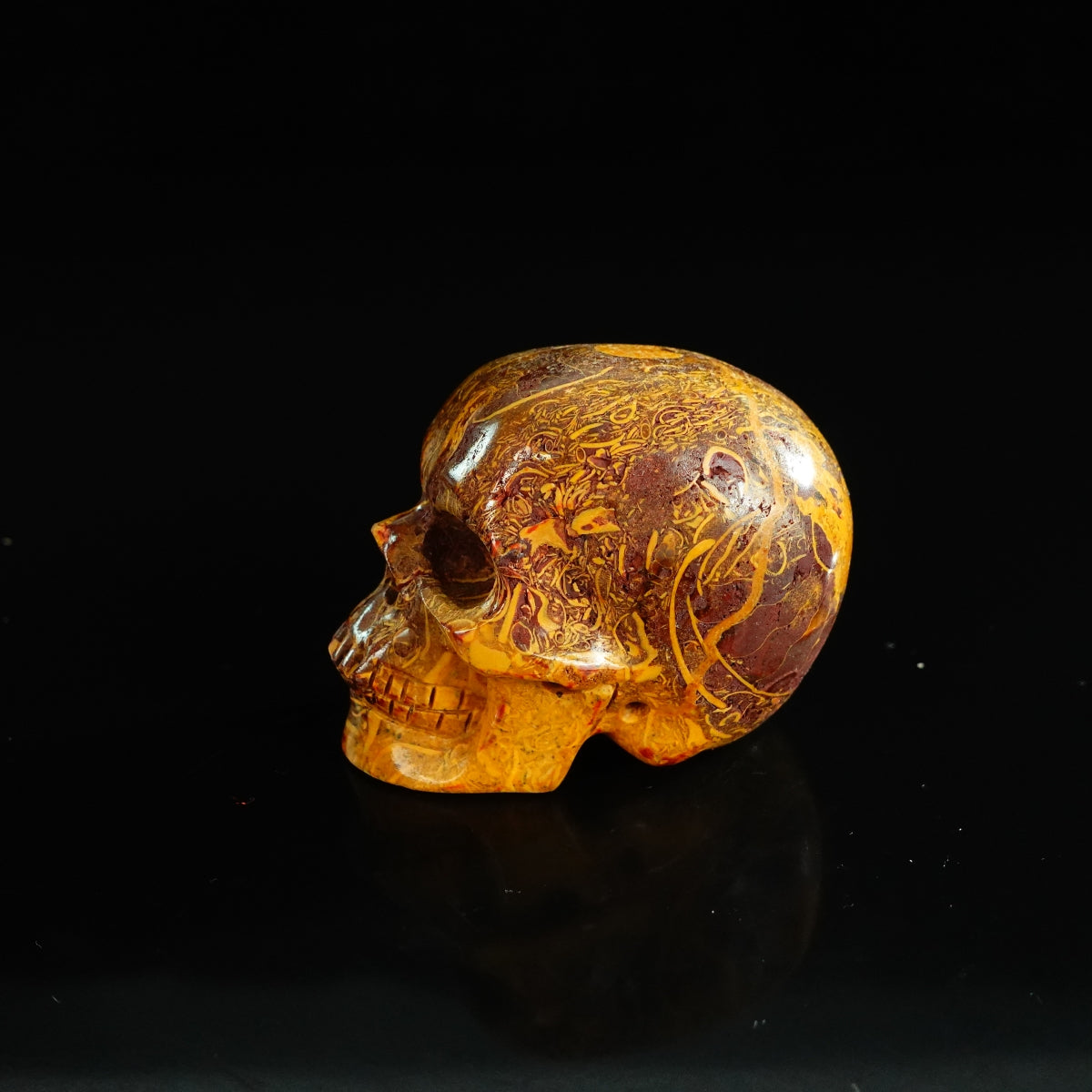 2.2" Elephant Skin Jasper Crystal Skull Carving - Unique Piece #ES03