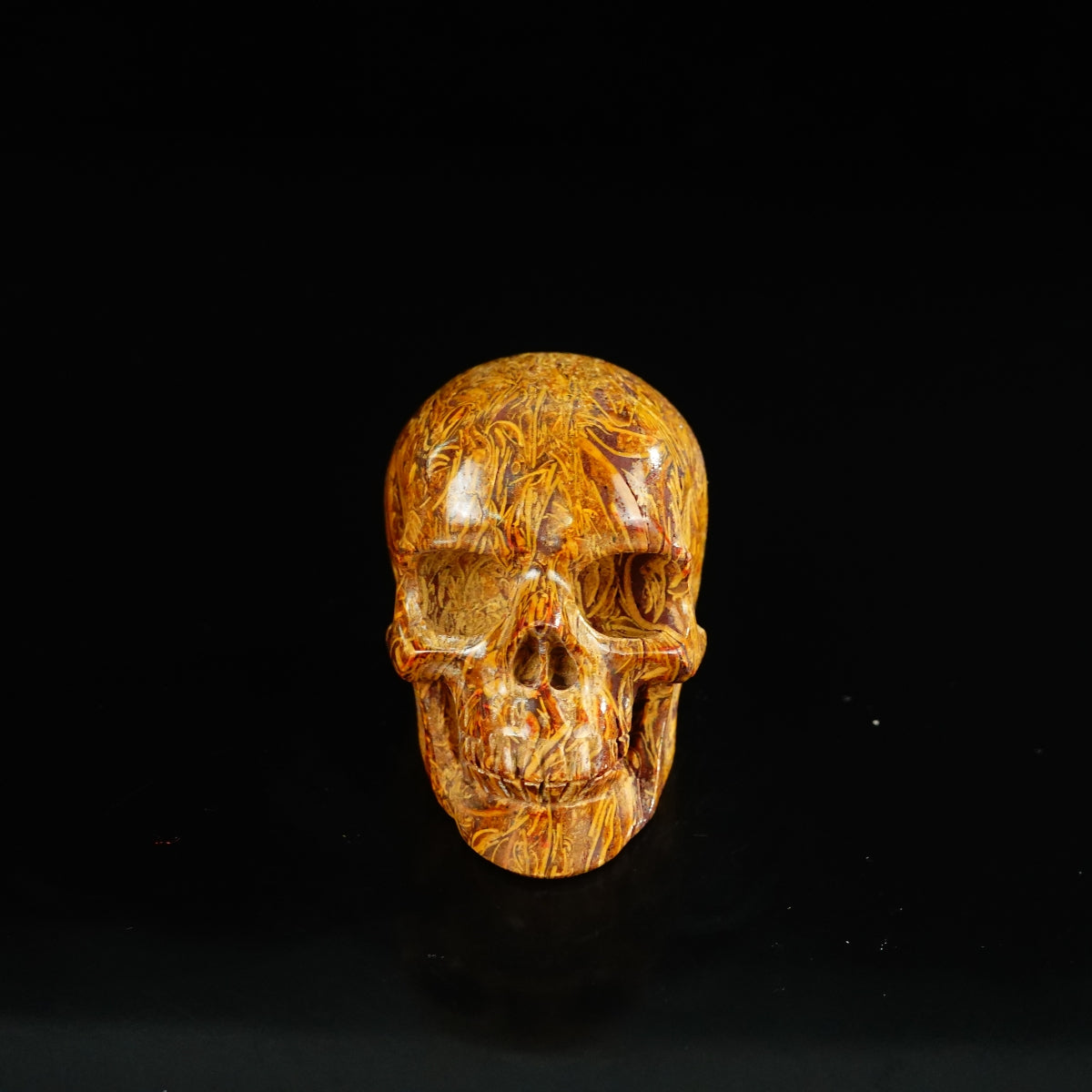 2.2" Elephant Skin Jasper Crystal Skull Carving - Unique Piece #ES04