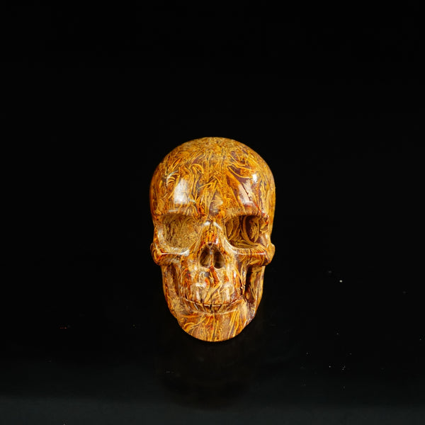 2.2" Elephant Skin Jasper Crystal Skull Carving - Unique Piece #ES04