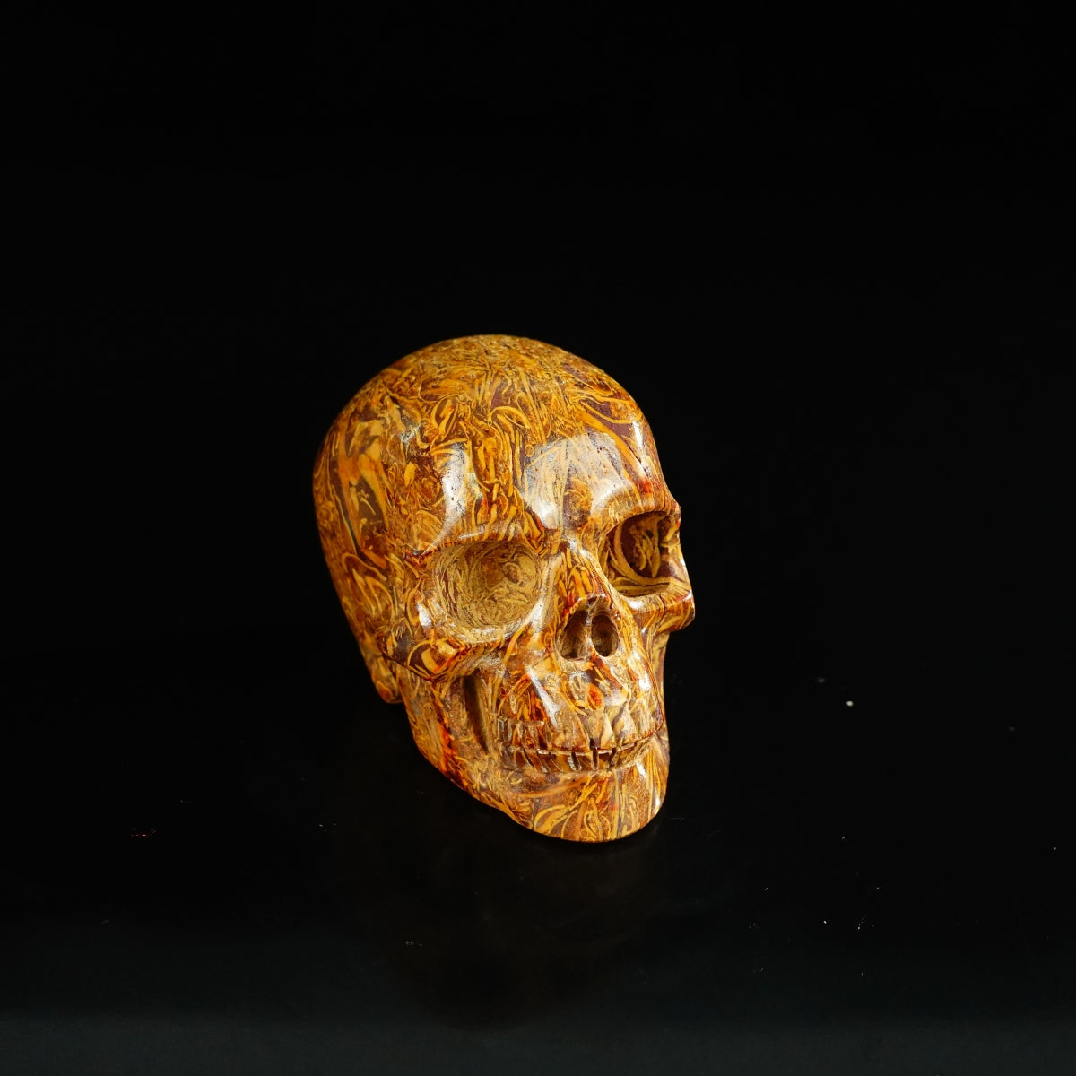 2.2" Elephant Skin Jasper Crystal Skull Carving - Unique Piece #ES04