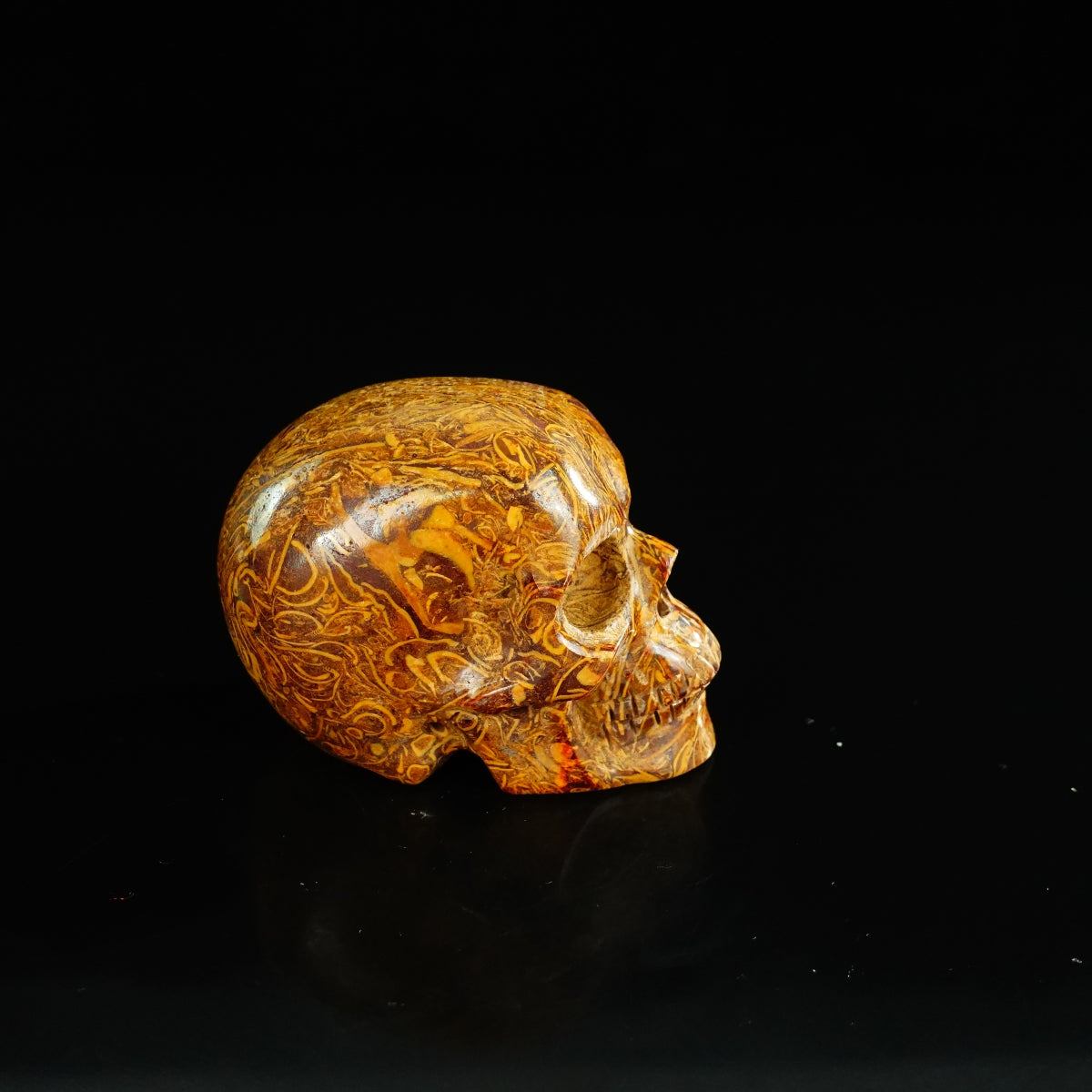 2.2" Elephant Skin Jasper Crystal Skull Carving - Unique Piece #ES04