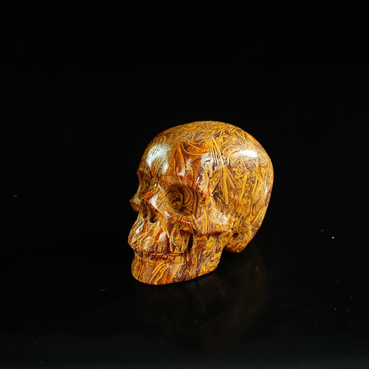 2.2" Elephant Skin Jasper Crystal Skull Carving - Unique Piece #ES04
