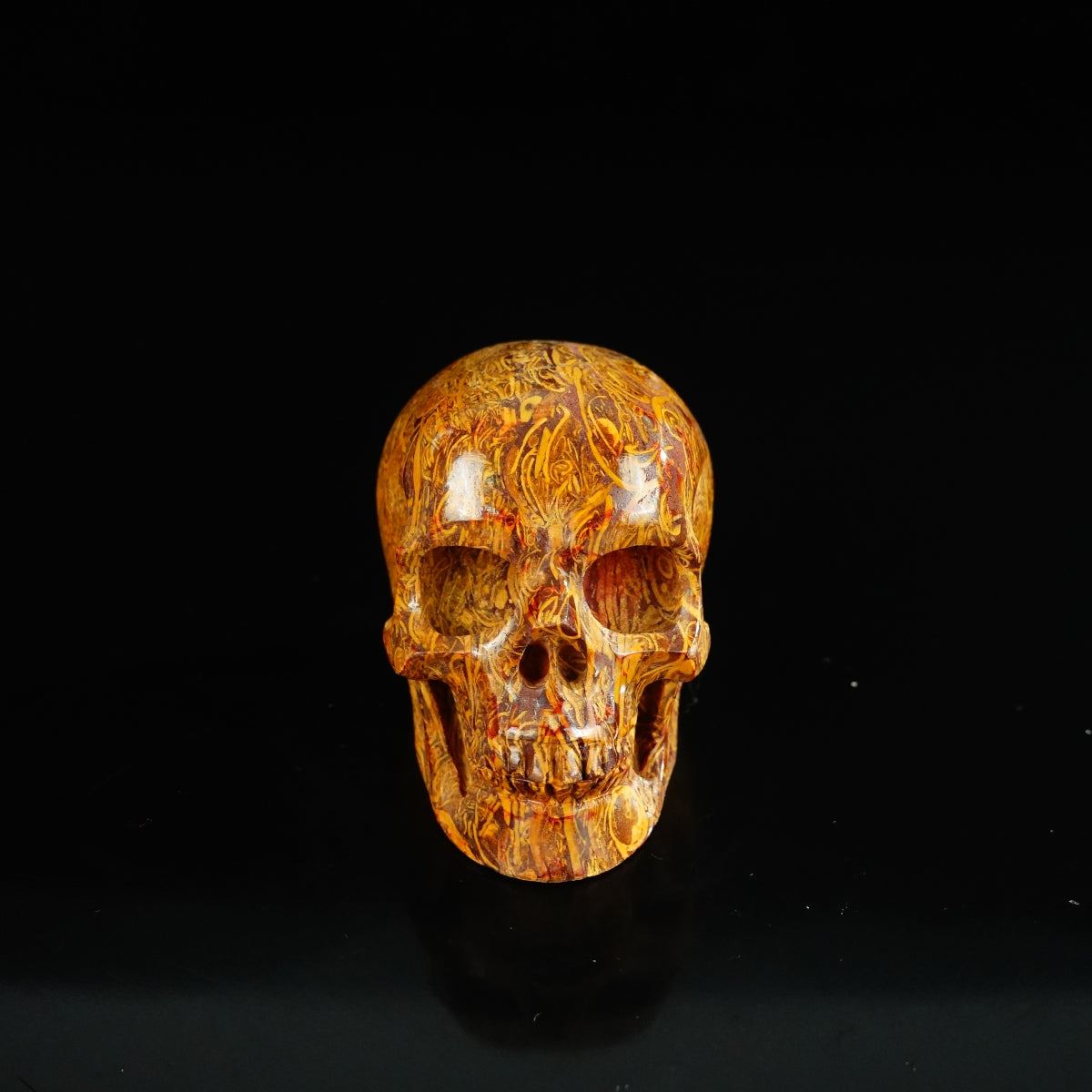 2.2" Elephant Skin Jasper Crystal Skull Carving - Unique Piece #ES05