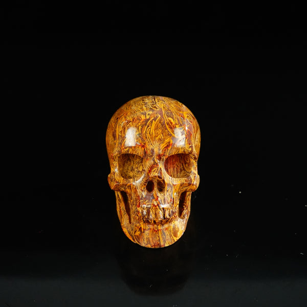 2.2" Elephant Skin Jasper Crystal Skull Carving - Unique Piece #ES05