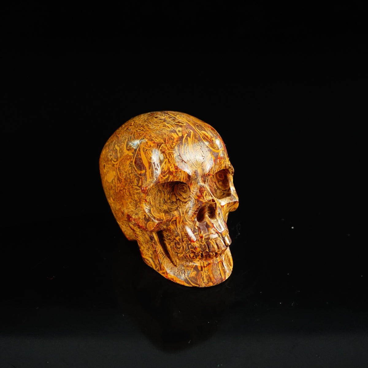 2.2" Elephant Skin Jasper Crystal Skull Carving - Unique Piece #ES05