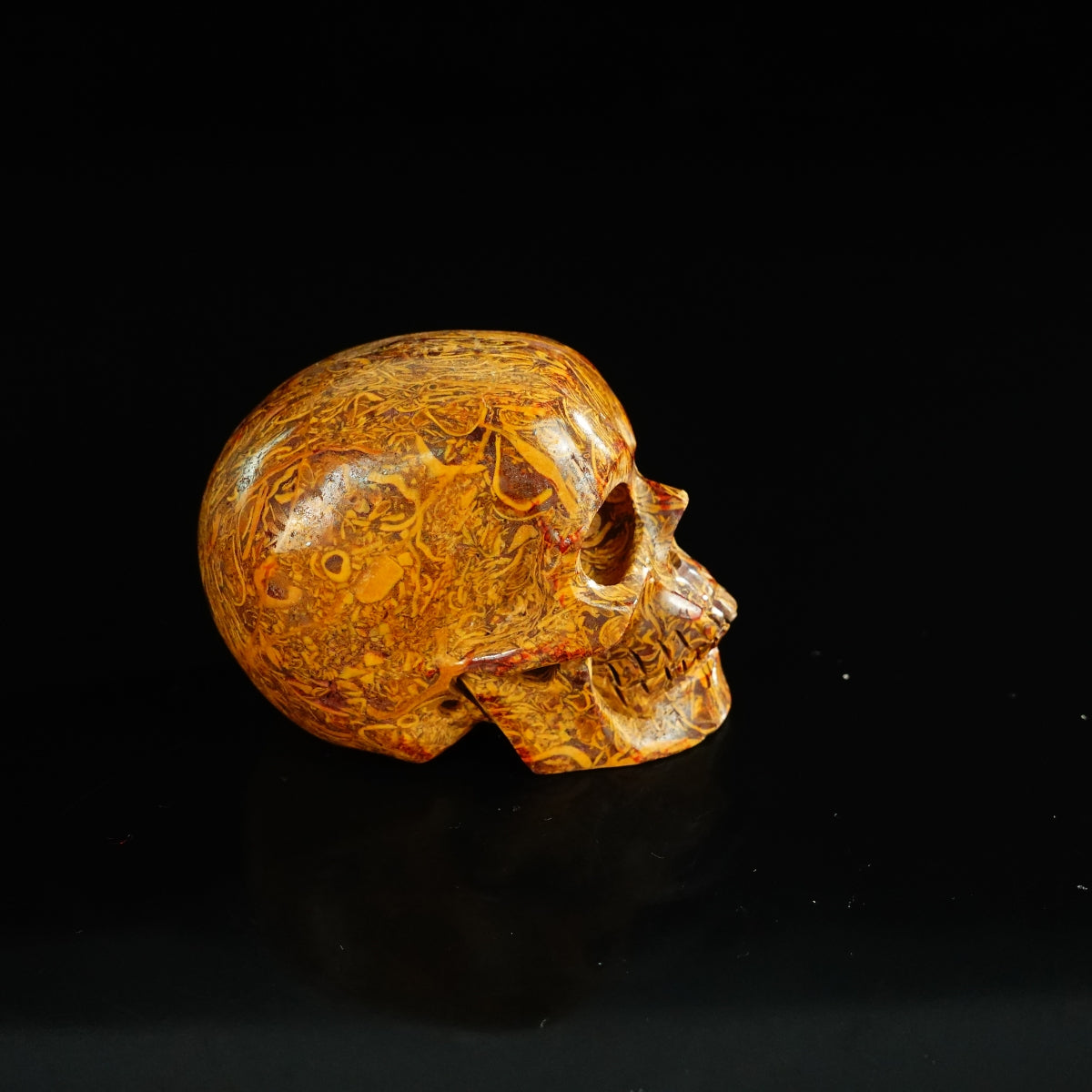 2.2" Elephant Skin Jasper Crystal Skull Carving - Unique Piece #ES05
