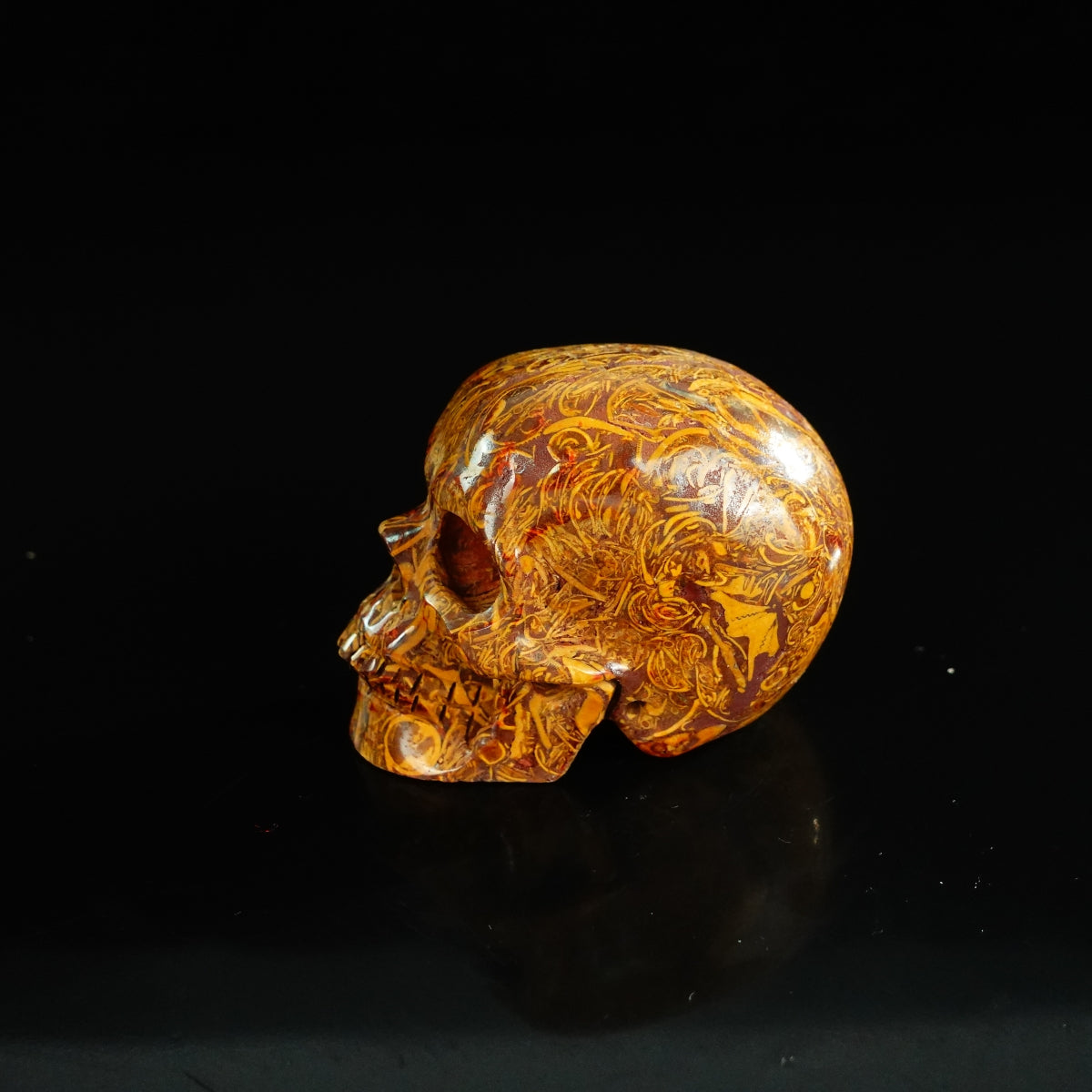 2.2" Elephant Skin Jasper Crystal Skull Carving - Unique Piece #ES05