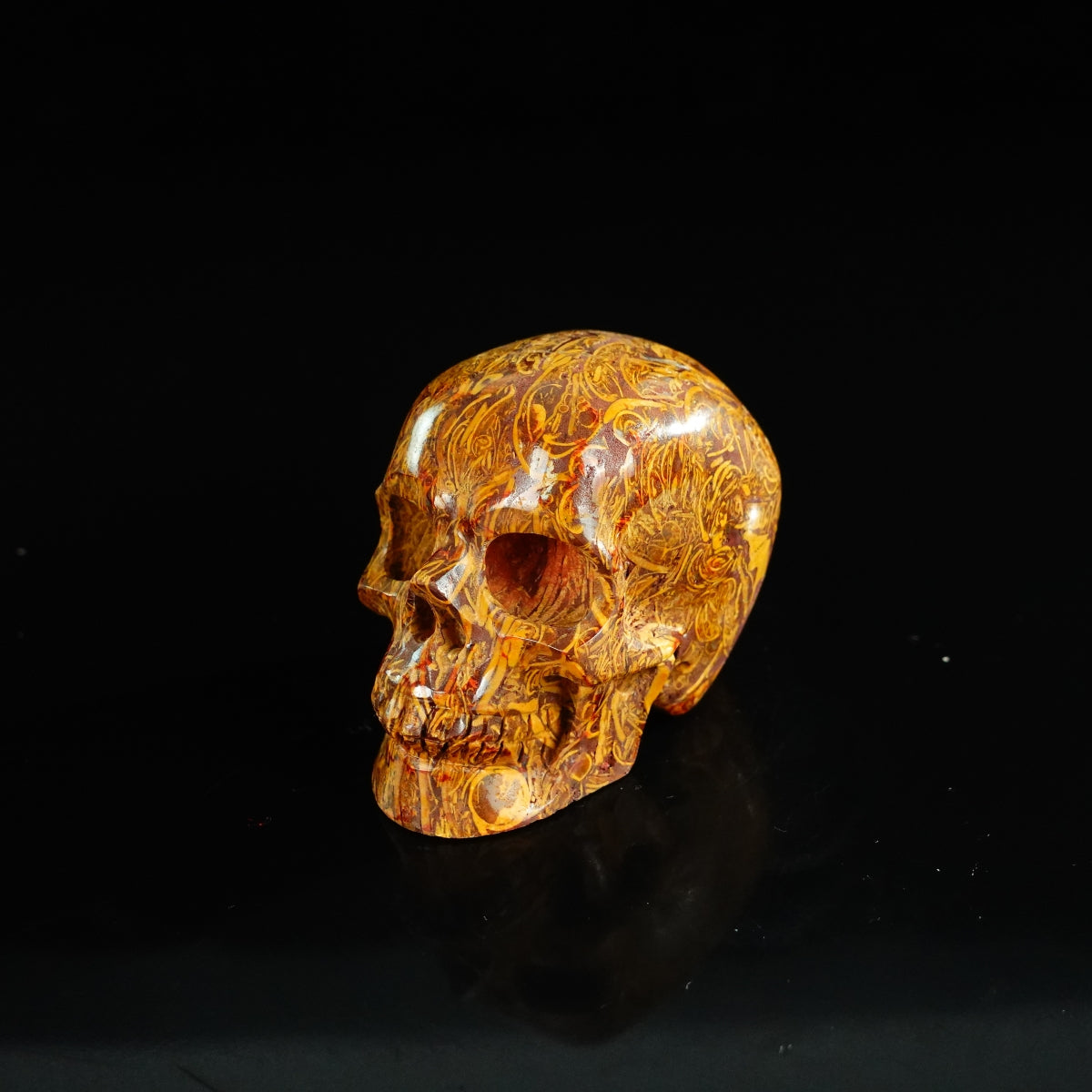 2.2" Elephant Skin Jasper Crystal Skull Carving - Unique Piece #ES05