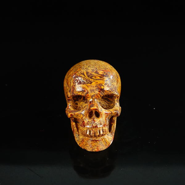 2.2" Elephant Skin Jasper Crystal Skull Carving - Unique Piece #ES06