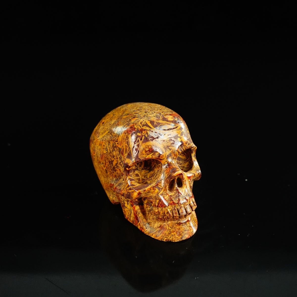2.2" Elephant Skin Jasper Crystal Skull Carving - Unique Piece #ES06