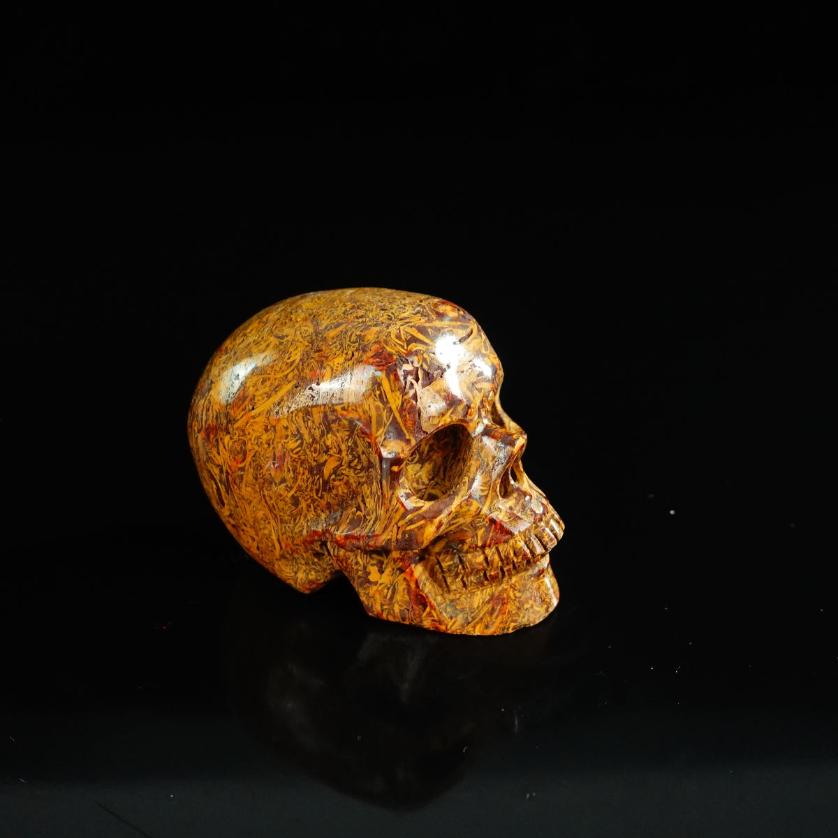 2.2" Elephant Skin Jasper Crystal Skull Carving - Unique Piece #ES06