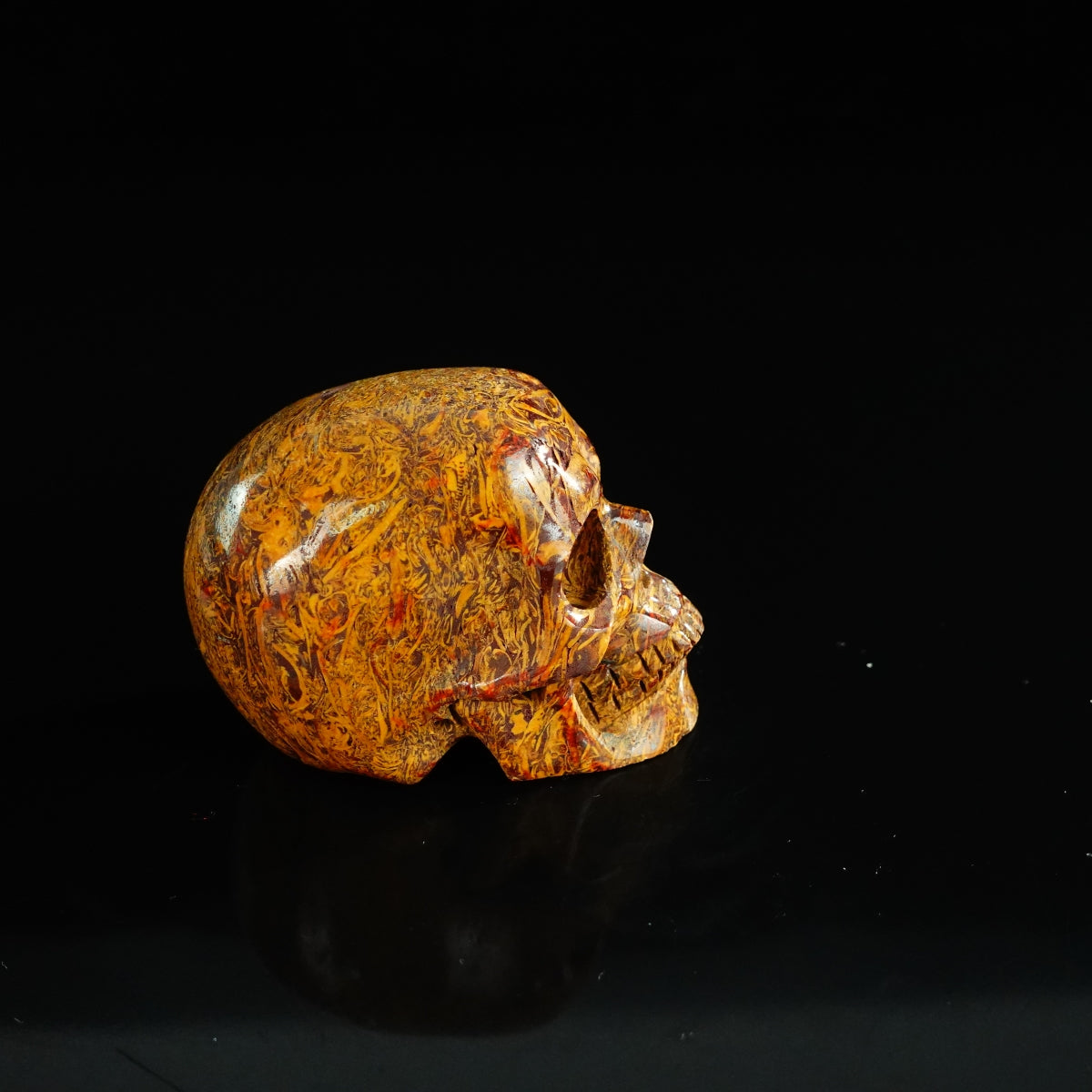 2.2" Elephant Skin Jasper Crystal Skull Carving - Unique Piece #ES06