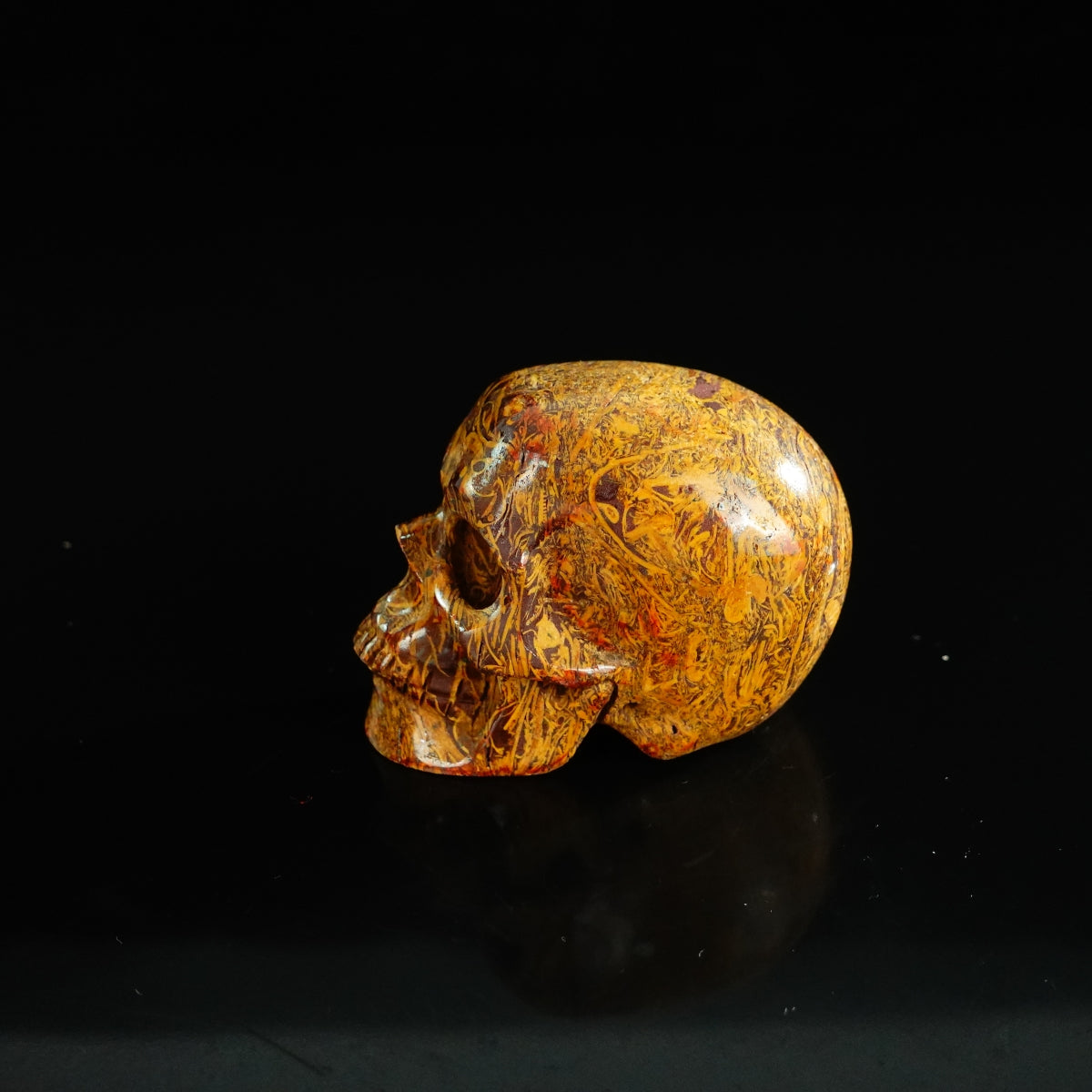 2.2" Elephant Skin Jasper Crystal Skull Carving - Unique Piece #ES06