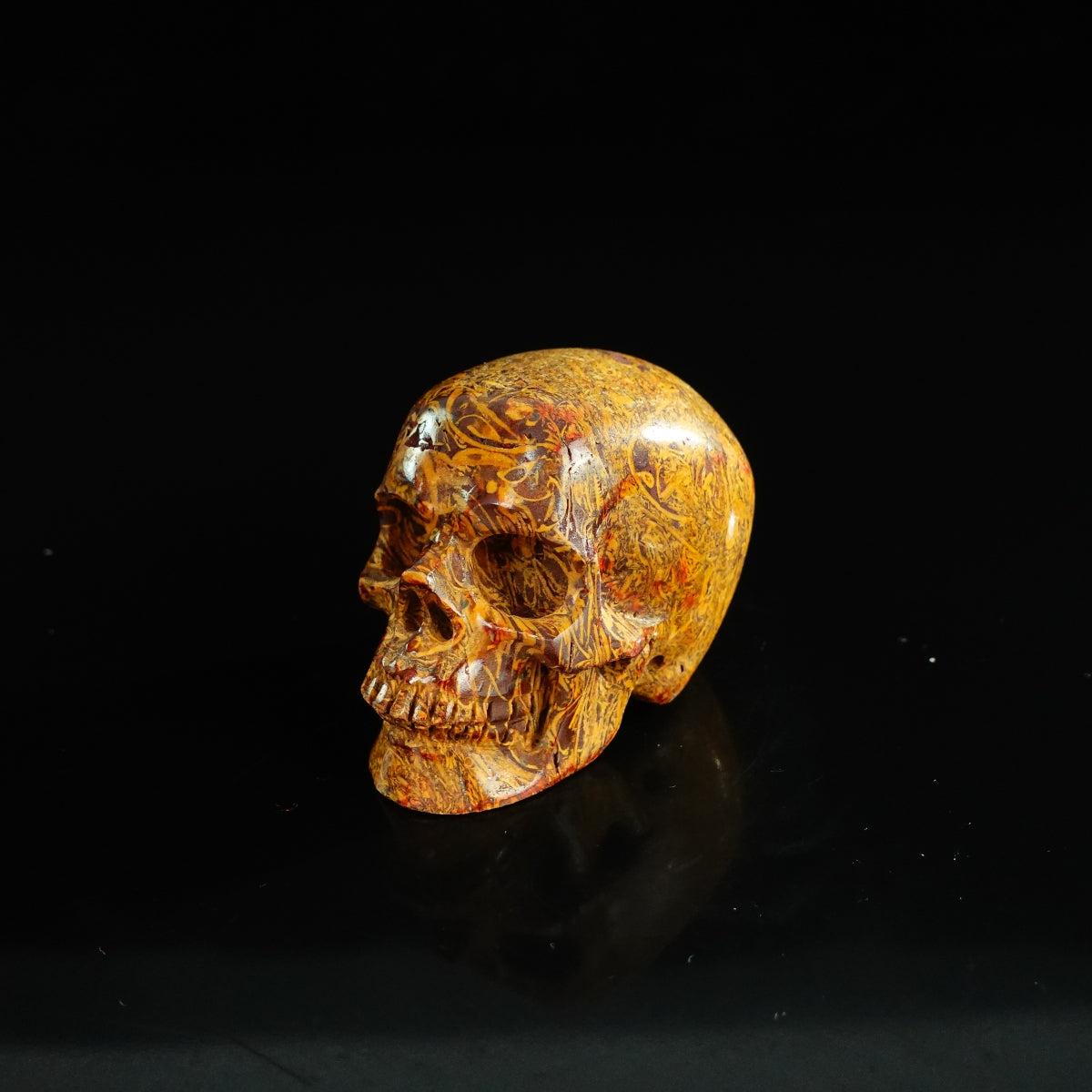 2.2" Elephant Skin Jasper Crystal Skull Carving - Unique Piece #ES06