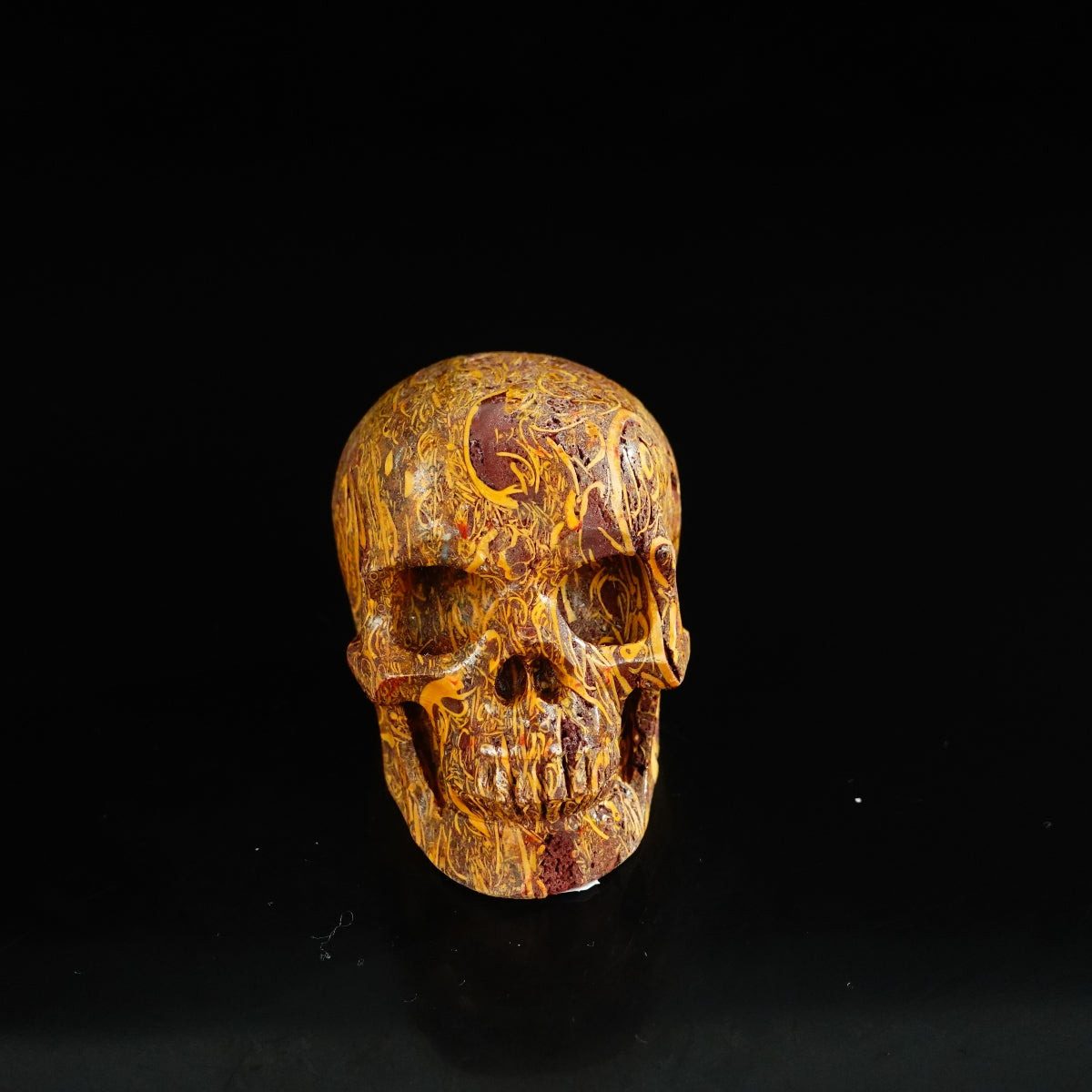 2.2" Elephant Skin Jasper Crystal Skull Carving - Unique Piece #ES07